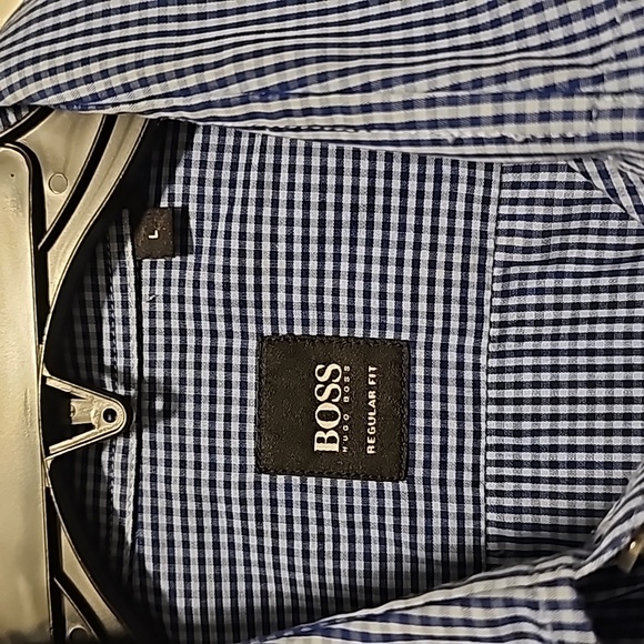 BOSS Men's plaid/checkered dress shirt - Picture 2 of 5